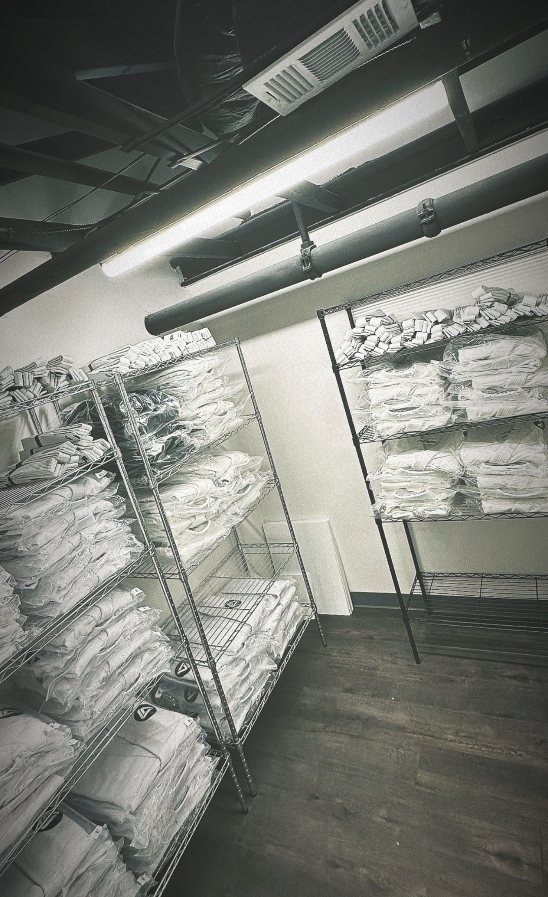 Gi and rash guard stock on the shelves